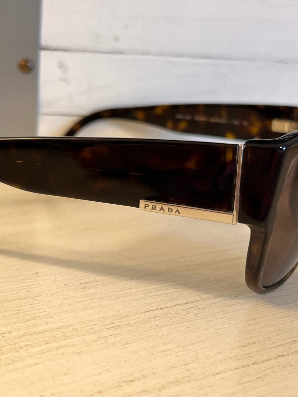 PRADA SPR 18H Dark Tortoise Shell Sunglasses Excellent Condition